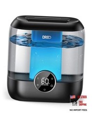 DREO 6L Top Fill Humidifiers for Bedroom, 60H Runtime 28 dB Quiet Black