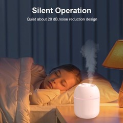 220ml Pink USB LED Portable Mini Humidifier Aroma Oil Diffuser Mist Purifier