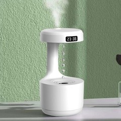 Anti-Gravity Water Drop Humidifier with LED Cool Mist Spray, Desktop Decoration
