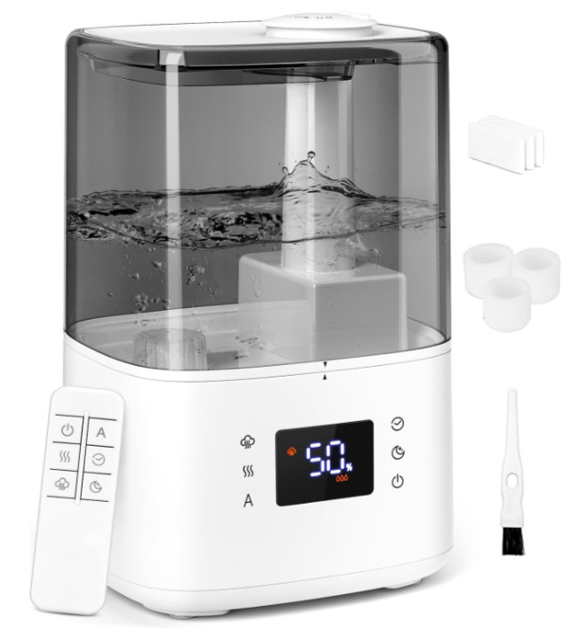 Humidificador Ultrasónico 4.5L Frío/Calor con Control Remoto y Difusor