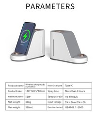 Adjustable Spray Size Wireless Charging Humidifier Over Voltage Protection