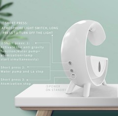 Anti Gravity Humidifier 800ML RGB Night Light Water Drop Desk Diffuser Sky Blue