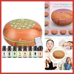 Essential Oil Diffuser 550ml Ultrasonic Cool Mist Humidifier Remote Control 7