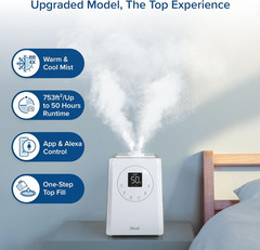 LEVOIT LV600S Smart Warm and Cool Mist Humidifiers for Home Bedroom Large Room,