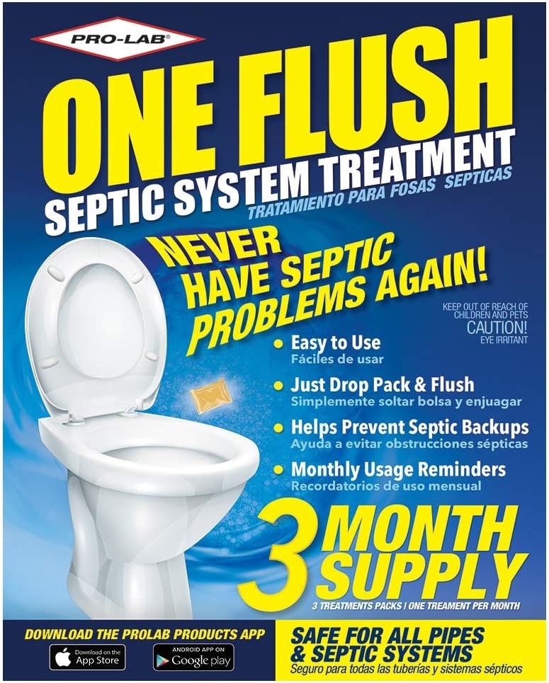 Septic Tank Treatment Packets 3 Month Supply Enzyme Bacteria