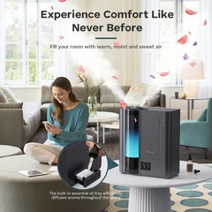Quiet 8L Top Fill Humidifier with Humidity Sensor – Perfect for Baby & Plants