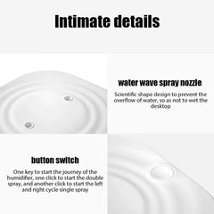 2L Dual Spray USB Humidifier Silent 5V Mist Diffuser Home Office Water Diffuser