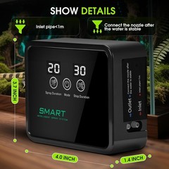 FMATOZ Automatic Reptile Mister Timer 360 Nozzle Terrarium Misting System