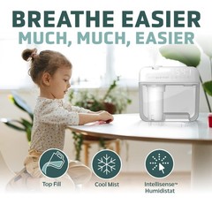 1 Gallon, Cool Mist Ultrasonic Humidifier, 48-Hour Run Time, Coves 410 Sq. Ft…