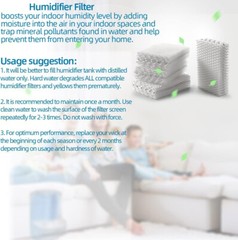 4 Pack Wf813 Eqwf813 Humidifier Filters For Equate Eqwf813 Eq-2119-Ul, RCM-832