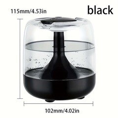 Dual Spray Desktop Humidifier with LED Night Light 650ml Compact Air Humidifier