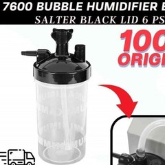 SALTER LABS Bubble Humidifier Black Lid Bottle 7600 Safety Valve**NEW!