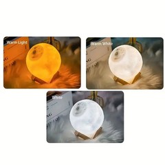 USB Moon Lamp Humidifier with Touch Control and Water Replenishing – 13cm Diamet