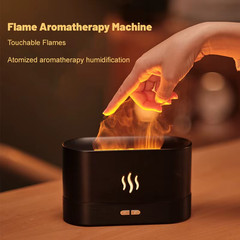 Ultrasonic Perfume Humidifier with Colorful LED Flame Light & Fragrance
