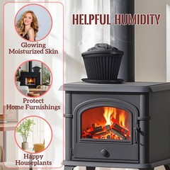 Wood Stove Steamer & Cast Iron Humidifier, 1.4 Qt Fireplace Simmer Pot with C…