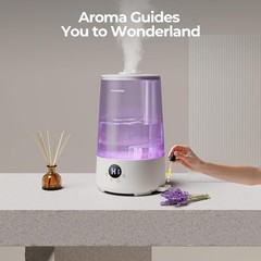 Humidifiers for Bedroom Home, 3.6 L Cool Mist Top-Fill 34H Super Long Time, Q…
