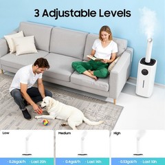 21L Large Humidifier, 35dB Touch Control Humidifier, 110W Commercial Humidifier