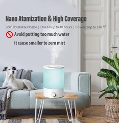MEGAWISE 3.5L Cool Mist Humidifier – Ultra-Quiet Top-Fill Essential Oil