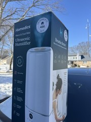 Homedics Large Ultrasonic Humidifier for Bedroom and Family Rooms 70 Hours