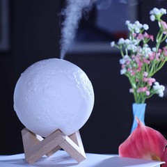 3D Moon Lamp Air Humidifier Diffuser Aroma Essential Oil USB Home Purifier Light