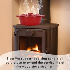 Cast Iron Wood Stove Humidifier Large Capacity Automatic Aroma Diffuser New