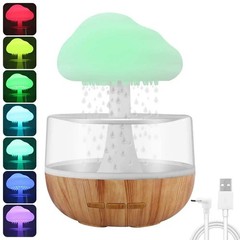 Rain Cloud Humidifier Rain Colorful Mushroom Cloud Raindrop Atmosphere Lamp Nigh