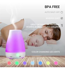 100ml Essential Oil Diffuser Humidifier Aromatherapy Ultrasonic 7 LED Aroma Mist