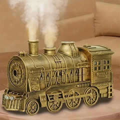 Train Shape Aroma Diffuser Air Humidifier Dual Mist Outlet LED Night Light