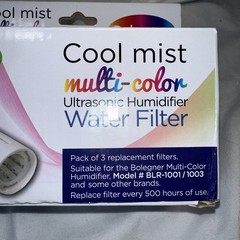 Bolegner Cool Mist Ultrasonic Humidifier Water Filters Pack Of 3 NEW (5 Total)