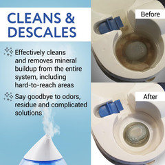 Humidifier Cleaner & Descaler Powder – 12 Oz, 12 Uses – Citric Acid Powder & Bac