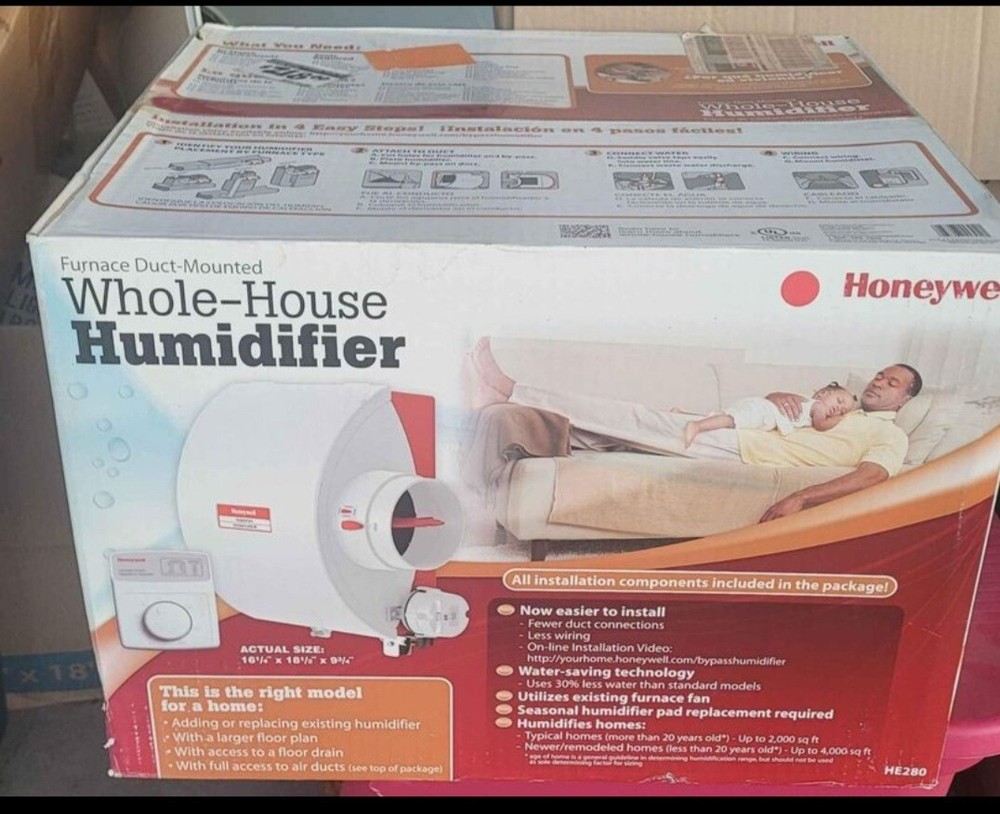 Honeywell HE280A Whole House Humidifier – White