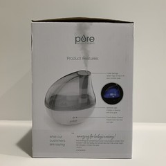 Pure Enrichment Mistaire Silver Cool Mist Humidifier Auto Shut-Off, Night Light