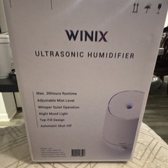 WINIX L60 Ultrasonic Humidifier 0.6 Gal Top-Fill Auto Shut-Off White 215 sq ft