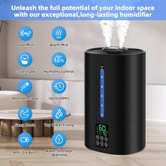 6L Cool & Warm Humidifier for Bedroom & Large Rooms, Quiet Top Fill Oil Diffuser