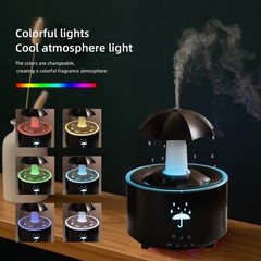 Raindrop Humidifier Aromatherapy Essential Oils Diffuser w/Timer &7 Colors Light