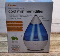 NIB Crane Droplet Ultrasonic Filter Free Cool Mist Humidifier .5 GAL EE-5302