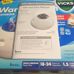 Vicks Warm Mist Steam Vaporizer Humidifier V150SGN 1.5 gal Night Light