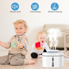 SZO Humidifiers for Bedroom Large Room, 2.5L Dual Nozzle Cool Mist Humidifier fo
