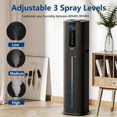 9L Smart Humidifiers for Bedroom Large Room, 2.3Gal Cool Mist Top Fill Diffus…
