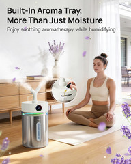 Stainless Steel Humidifier, 4L/1Gal Cool Mist Humidifiers for Bedroom, Easy to C