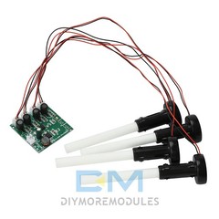 DC6-24V 4-Nozzle Spray Humidifier Atomization Module DIY Ultrasonic Atomizer Kit