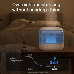 4L Ultra-Quiet Cool Mist Humidifier for Bedroom – 36H Run Time, Easy Top Fill