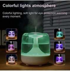 Home Humidifier, USB Powered, Seven-Color Night Light, 26dB Quiet Humidification