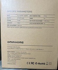 Omini Home Essential Oil Diffuser Nib Model L1-F5302 530ml Lighting Options
