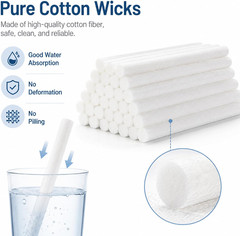 24 Pcs Humidifier Stick Filter Refill 5.35” Air Diffuser Pure Wicks | Mini Cott