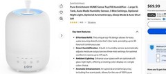 Pure Enrichment HUME Sense Top Fill Humidifier – Large 3L NEW