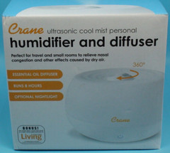 Crane Ultrasonic Cool Most Personal Humidifier & Essential Oil Diffuser NEW