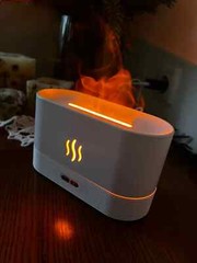 Flame Air Humidifier Ultrasonic Purifier Yoga Aromatherapy Diffuser Rechargeable
