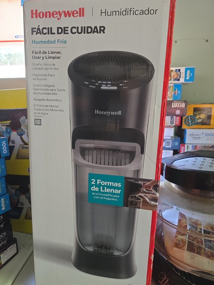 Honeywell Cool Moisture Humidifier Top Fill Digital Display Black Tower Filtered