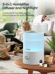 Humidifier for Bedroom Baby, 3.2L Top Fill Cool Mist Humidifiers for Nursery,…